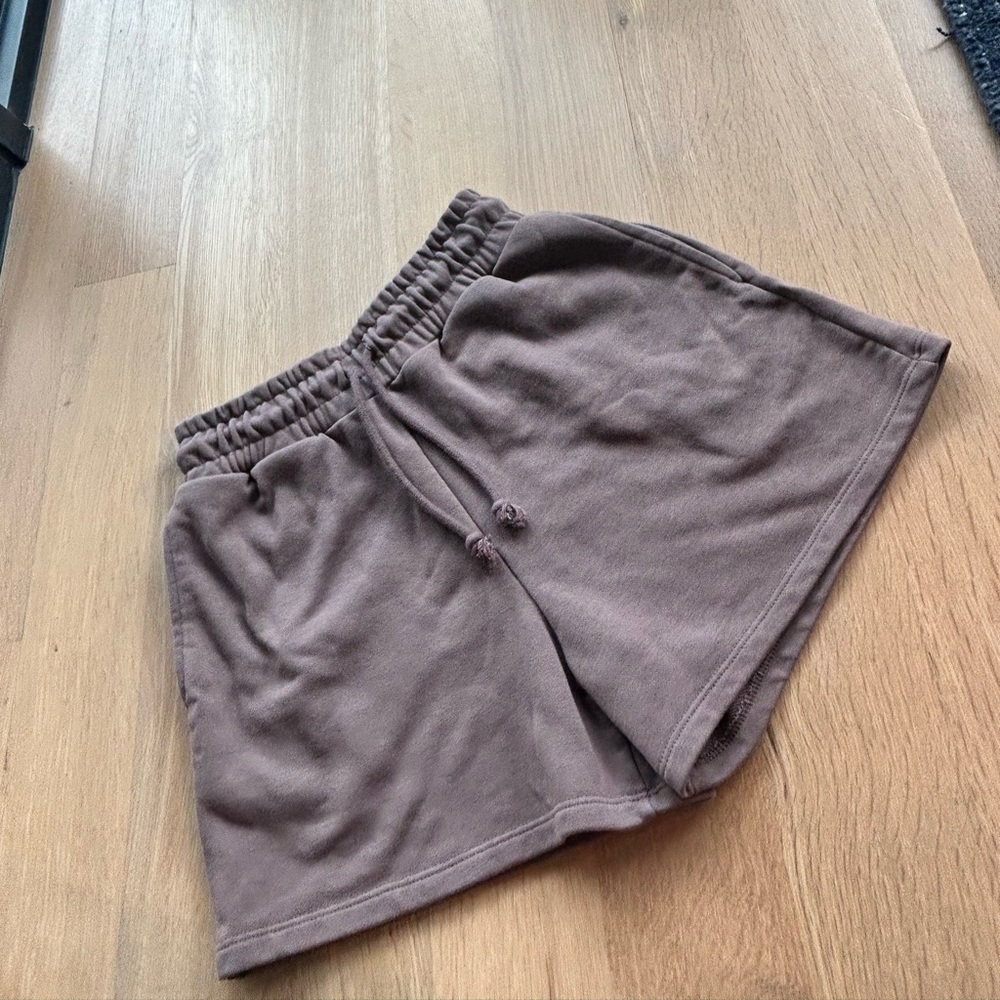 High Rise Brown Lounge Shorts